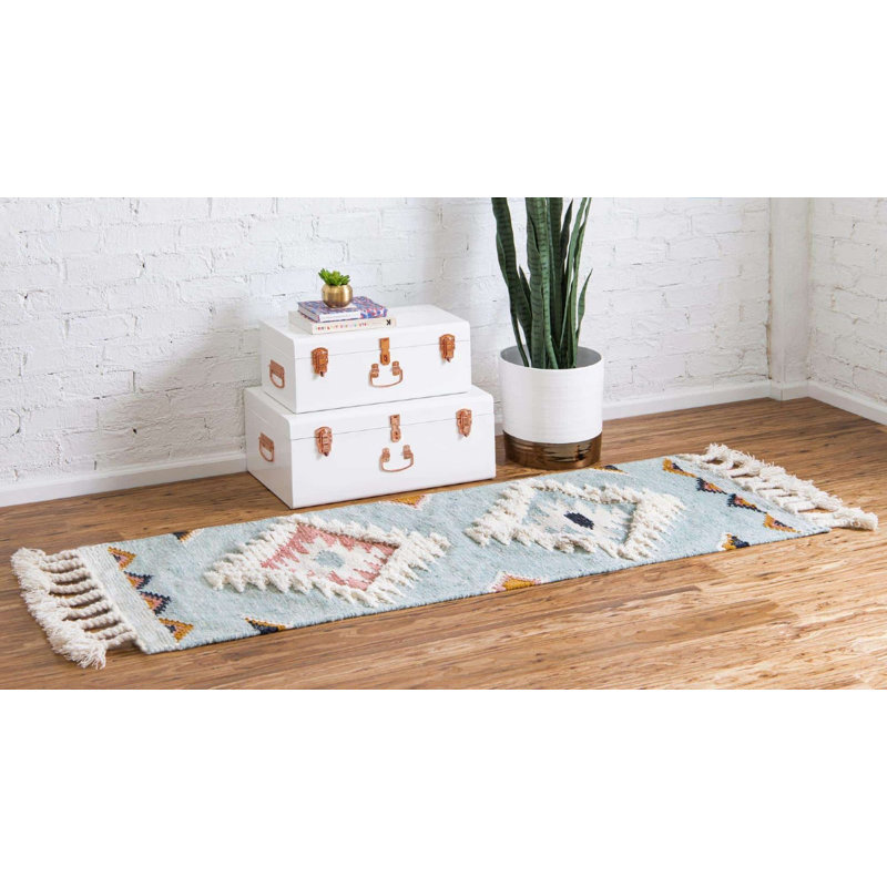 Alenah Wool Southwestern Indoor Rug, Runner 2'2" x 8'2"