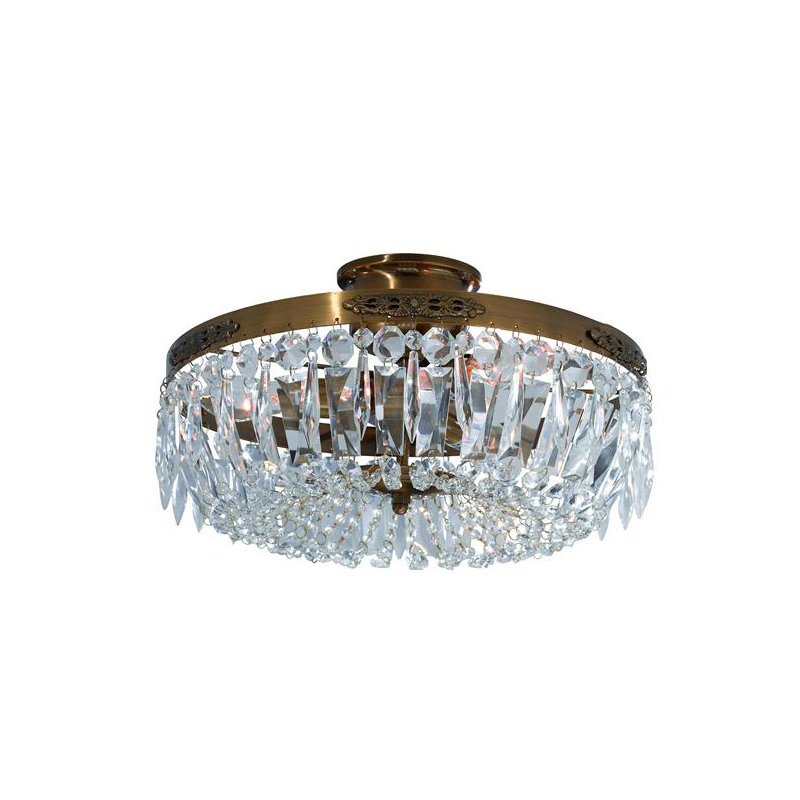 Rosado Semi Flush Mount, Antique