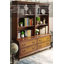 Commode en bois de style européen rétro pour rangement et bibliothèque sur pied