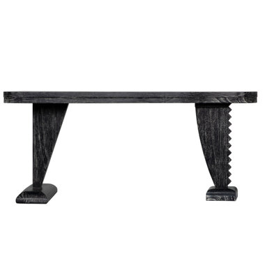 Zigmund Curved Solid Wood Writing Desk