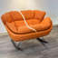 Chaise berçante double moderne et confortable