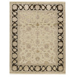 Hand Knotted Area Rug in Gold And Black