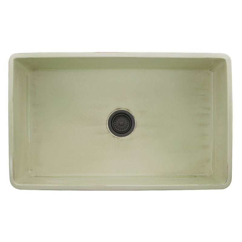 Vineyard 33'' L Single Basin Kitchen Sink, Shabby Green