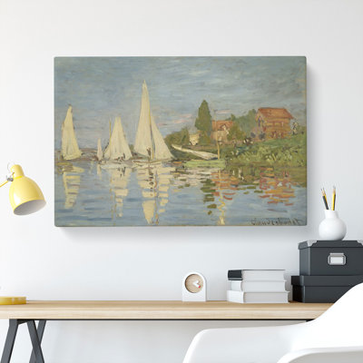 Regattas At Argenteuil by Claude Monet - Wrapped Canvas