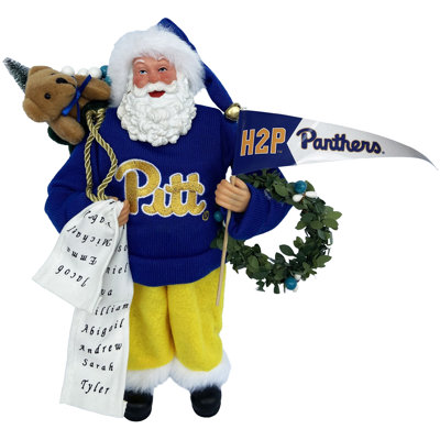 NCAA 12" College Spirit Proud Santa