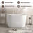 43'' Freestanding Soaking Acrylic Bathtub With Seat