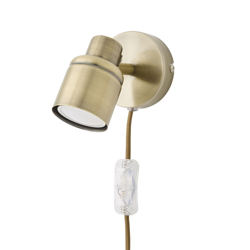 Demont Plug-in Wallchiere, Antique Brass, No