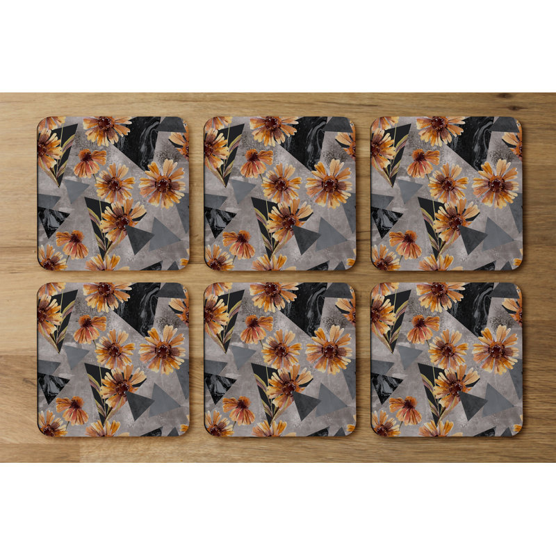 Square 6 Piece Coaster Set