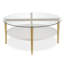 Otto Glass Top Single Coffee Table-1121351400