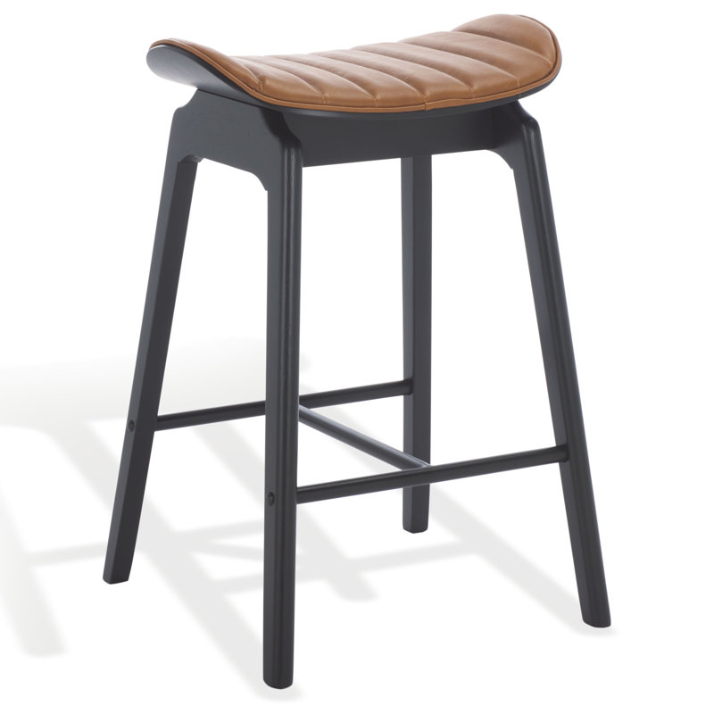 Elline Wood Counter Stool, Black