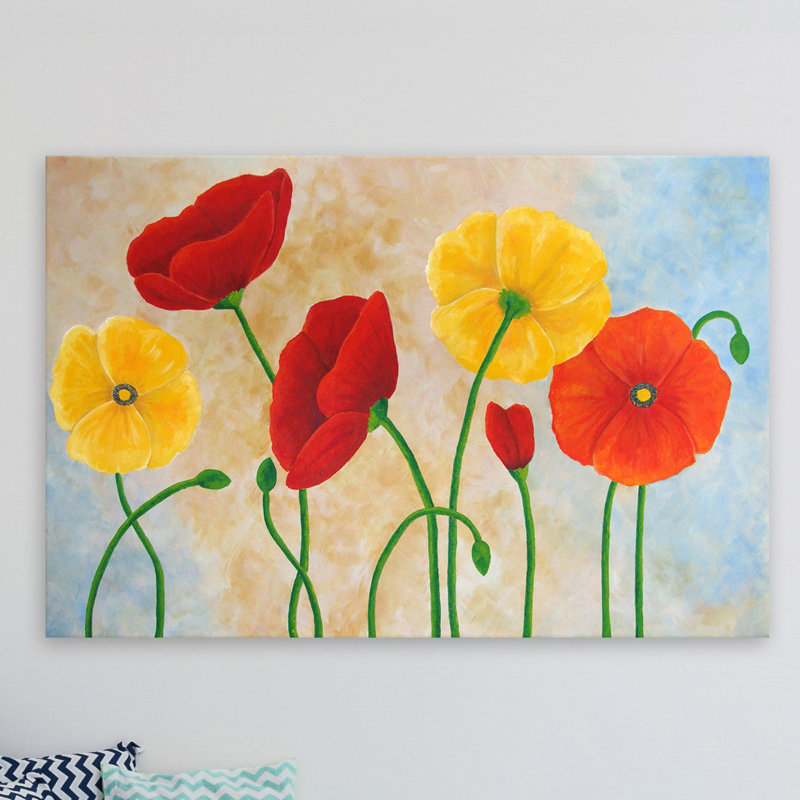 «Poppies», reproduction sur toile tendue, 16 po x 24 po