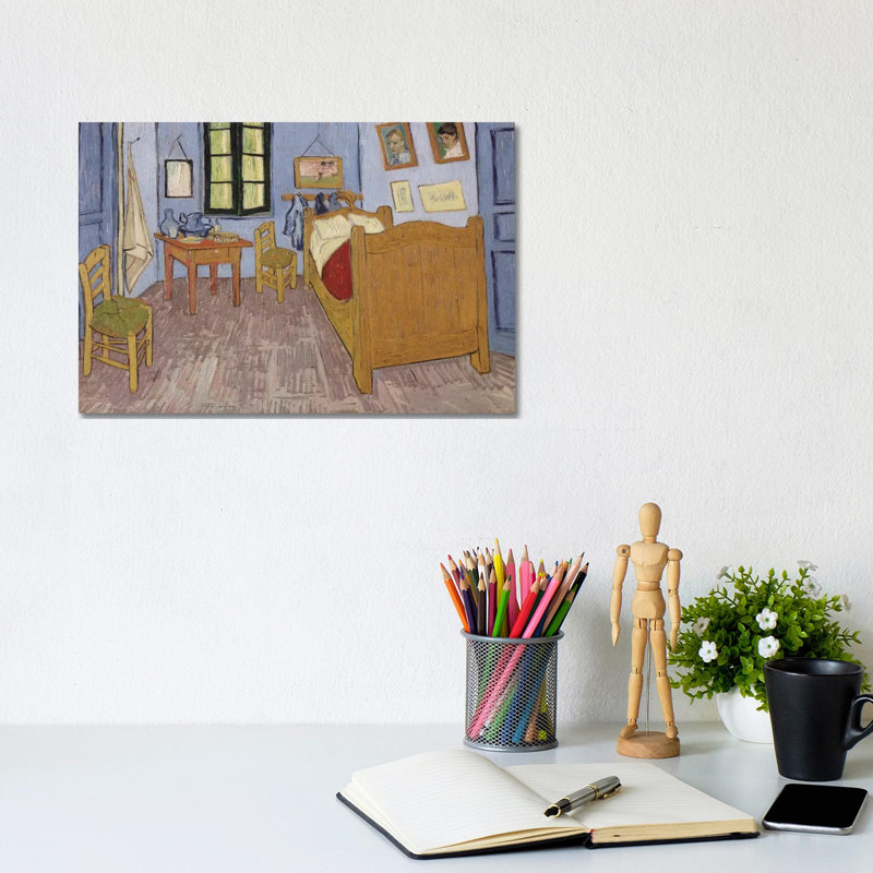 Bedroom In Arles, Third Version, September 1889 (Musee D'Orsay) by Vincent Van Gogh - Wrapped Canvas Painting