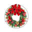 22" Holiday Wreath With Berries, Holly And A Bow