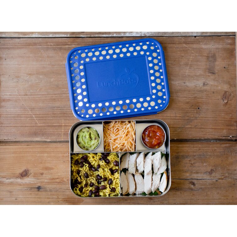 LunchBots Cinco Stainless Steel 5 Compartment Bento Box