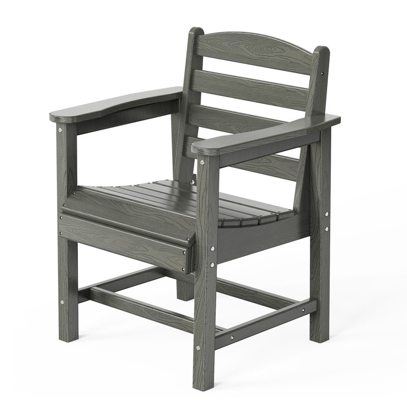 24 po Chaise de patio en PEHD, Gris