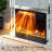 Crushed Diamond Mirrored Electric Fireplace With Mantel, Freestanding Fireplace Heater With Bluetooth Speaker, 7 Color 3d Flame Effects, Remote Control, Silver Fireplace For Living Room Bedroom&corner