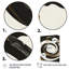 Diletta noir, argent et or mélangeant des tourbillons II - impression de cadre flottant 3 pièces sur toile-87913414-87913411