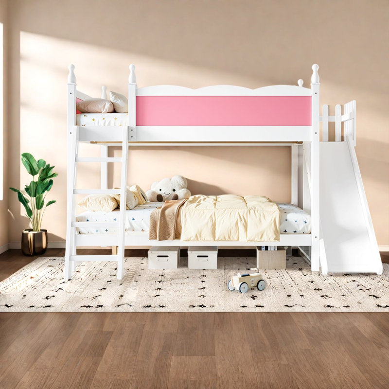 Lits avec rangement pour lit double coulissant sur lit double