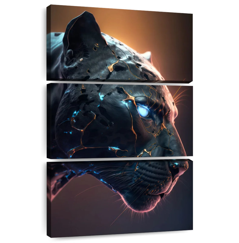 Brampt The Panther's Face, 57" H x 36" W