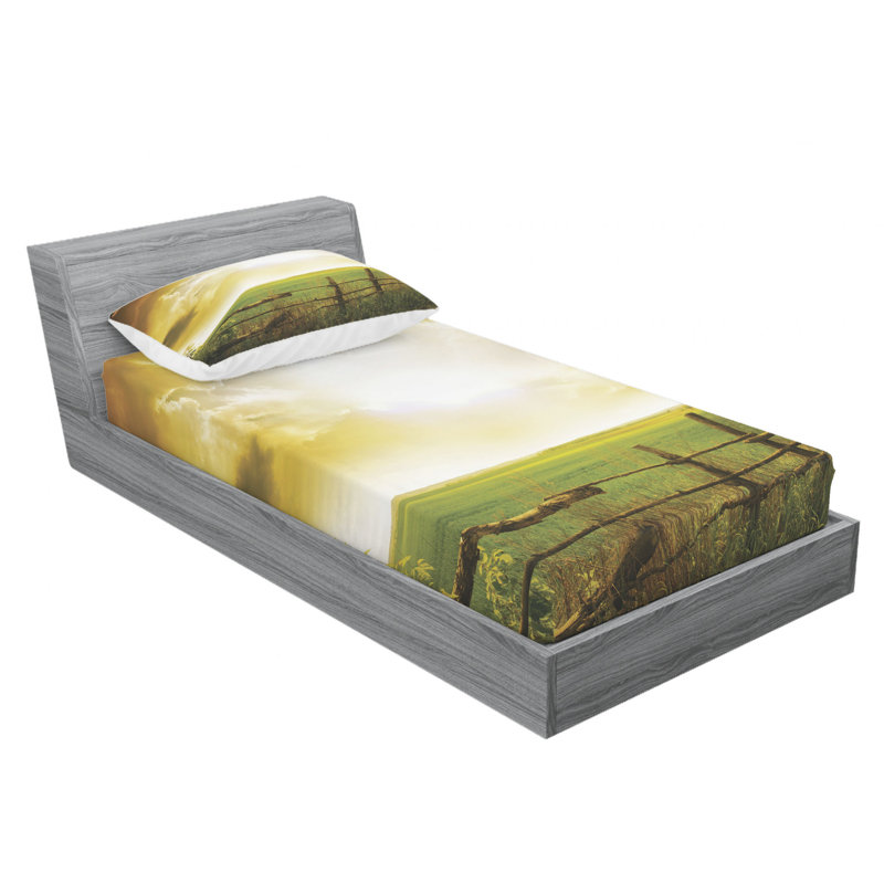 Microfiber Sheet Set, Twin Sheet Set with Fitted Sheet