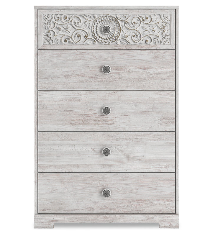 Brown Cottage Style Tall Chest of Drawers