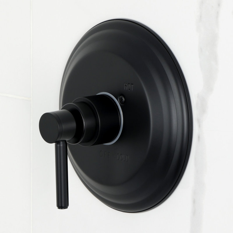 Kingston Brass Concord Single-Handle Pressure Balanced Tub and Shower Faucet, Matte Black