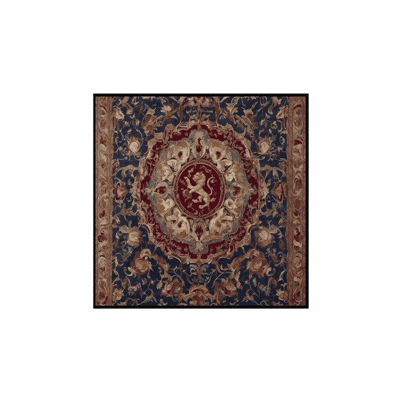 Machine Washable Brown Area Rug, Square 5'