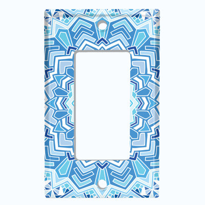 Élégante plaque murale berçante à carreaux fleurs Mandala
