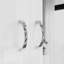 Brendle 3 Door Mirror Wardrobe - High Gloss Finish, Soft Close Doors, Full-Length Mirror, Polished Metal Handles-991064171