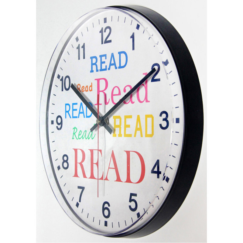 Round Plastic Wall Clock 12 Inches