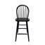 Ensemble de 2 tabourets de bar, bois d'hévéa, noir