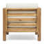 Fauteuil club beige - Bois et tapis imperméables confortables inclus pour un confort extérieur