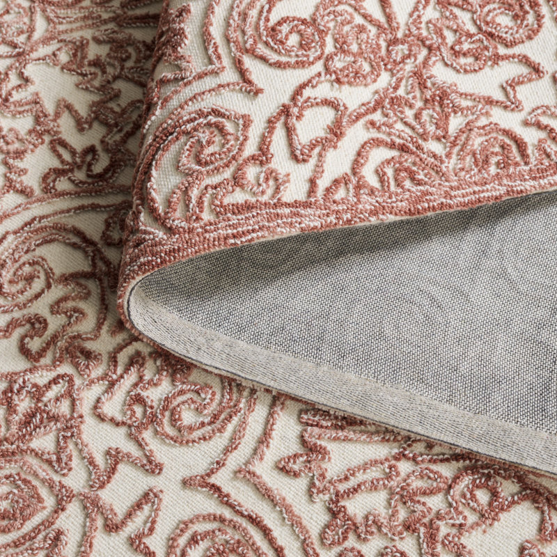 Msr Trace Hand Tufted Wool; Cotton With Latex Damask Rug, Runner 2'3" x 8'