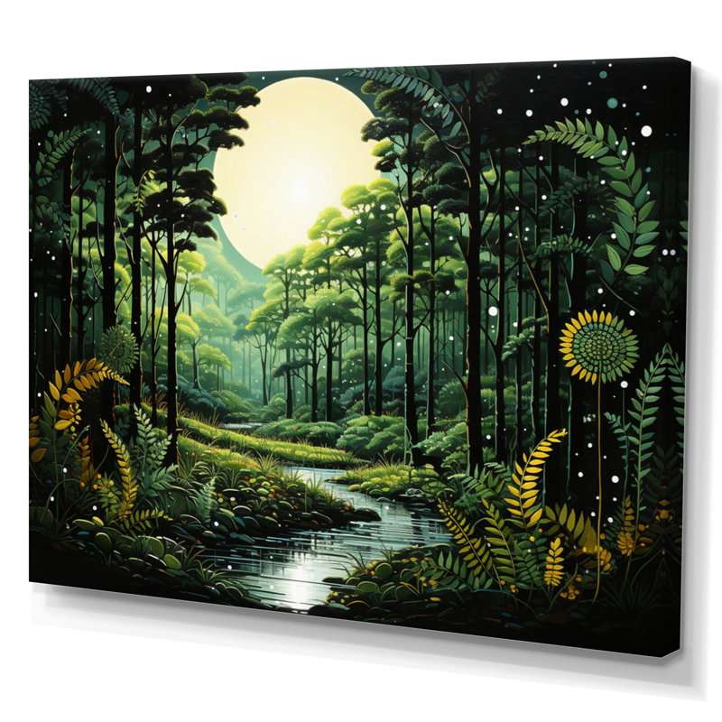 Ferns Plant Serene Reflections II - reproduction, Toile tendue, H 24 po x l 32 po x P 1 po