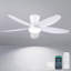 Ventilateur de plafond encastré 36/42/48 po à profil bas avec éclairage et télécommande-647977738-647977737