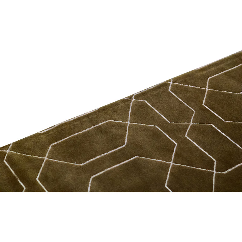Tapis olive de haute qualité noué à la main