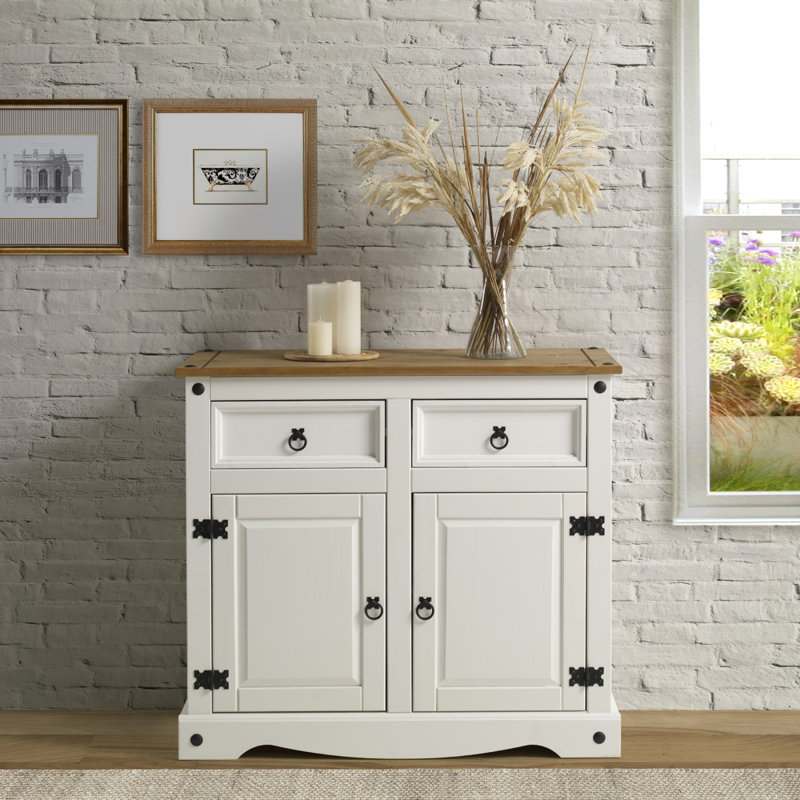 Likins 35.83'' Solid Wood Sideboard