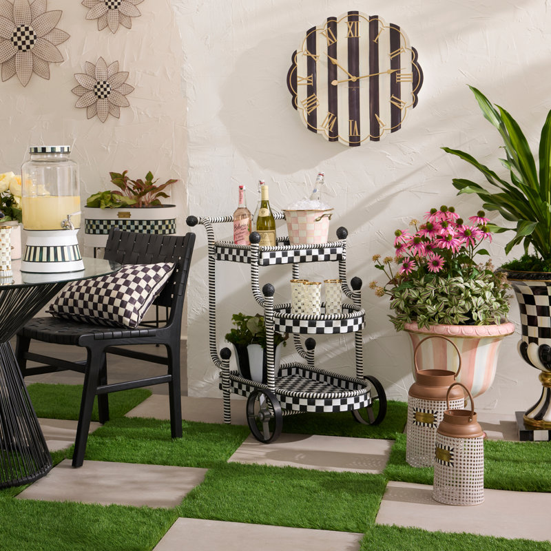 Gambit Check Outdoor Bar Cart