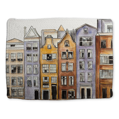 Brown Braided Polyester Placemat - Amsterdam Houses Design