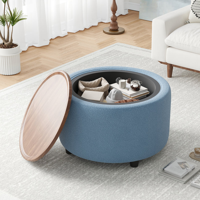 Round Coffee Table, Blue
