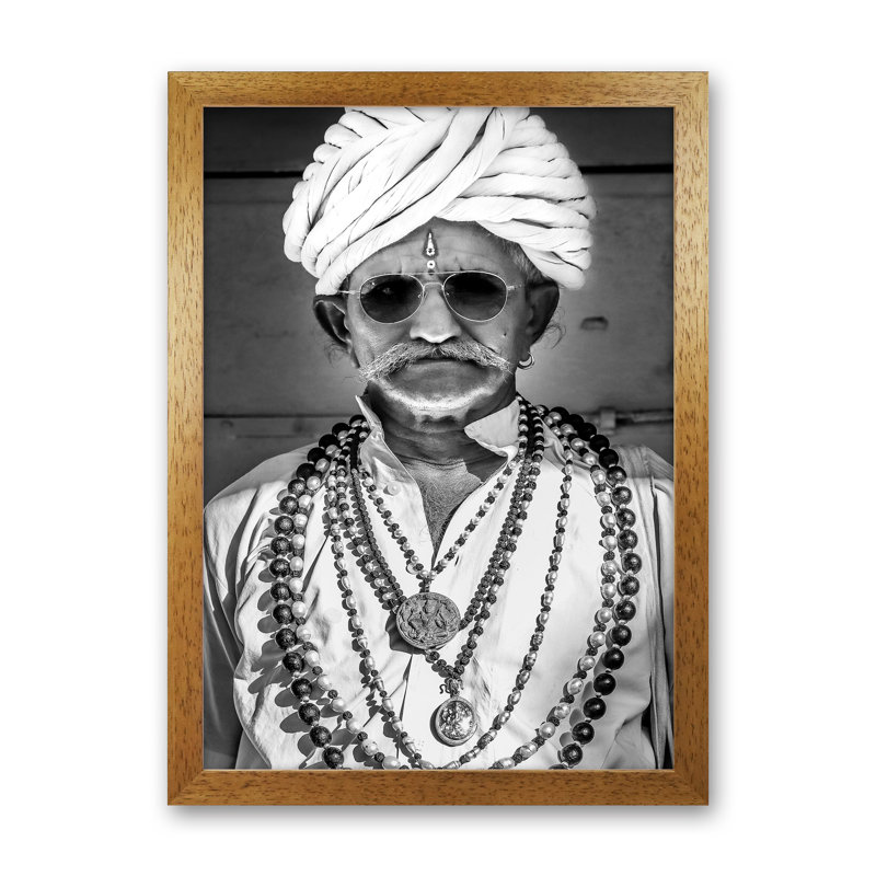 Portrait I by Victoria Frost - Print, 88cm H x 64cm W x 3cm D, Oak Framed