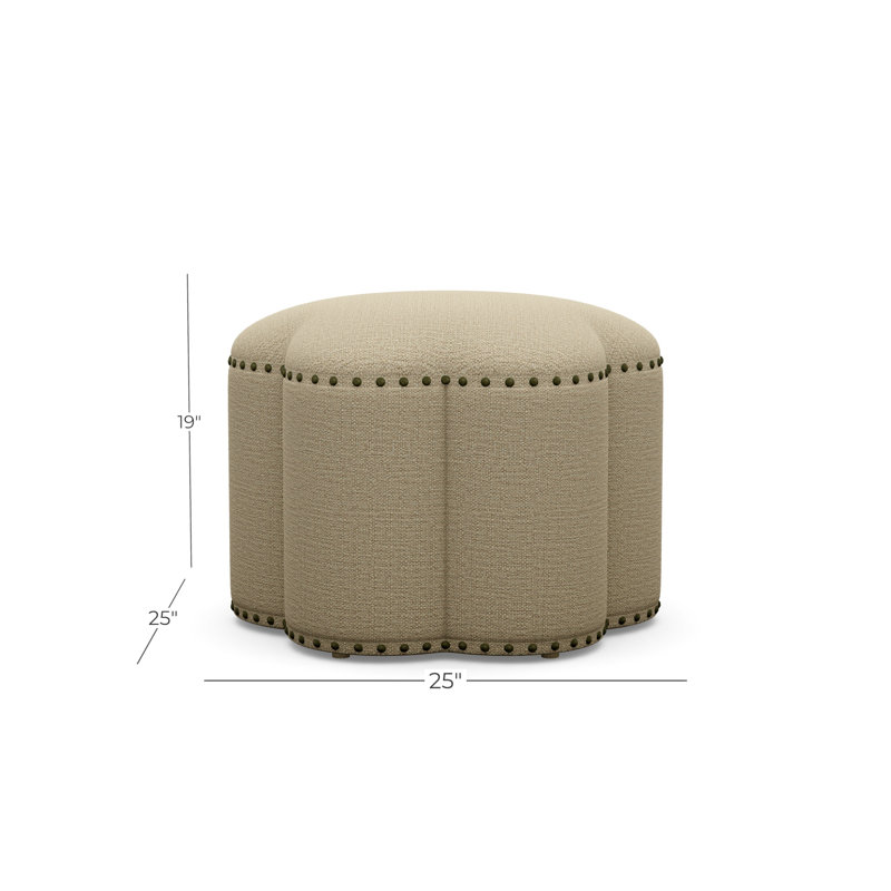 Kate 25" Ottoman, Sugar Shack 120503, Antique Brass