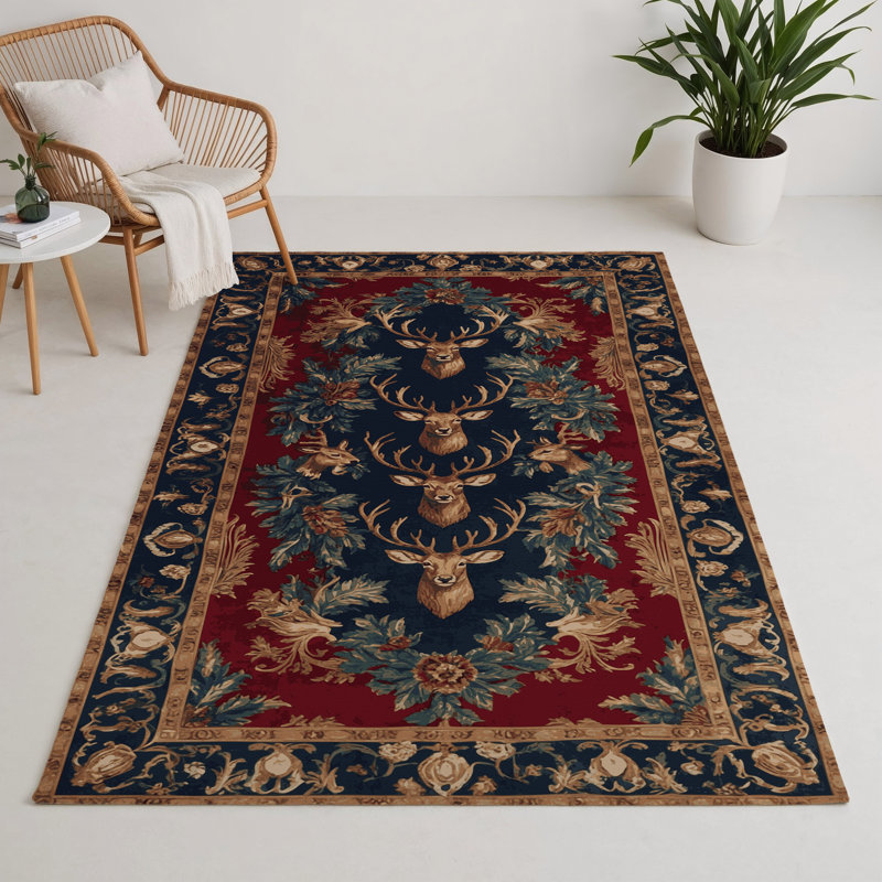 Tapis d'intérieur et d'extérieur brun français, Rectangle 9 pi x 12 pi
