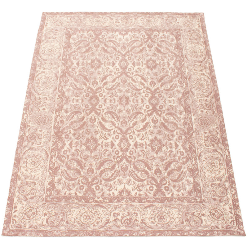 Tapis ivoire / brun clair touffeté à la main Collage