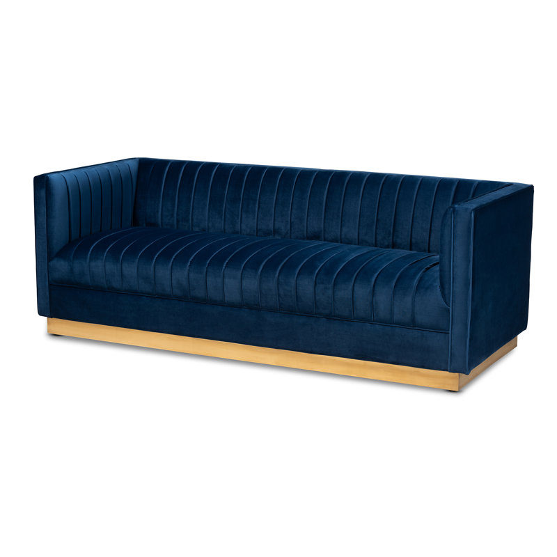 3 Seater Velvet Sofa, Grey
