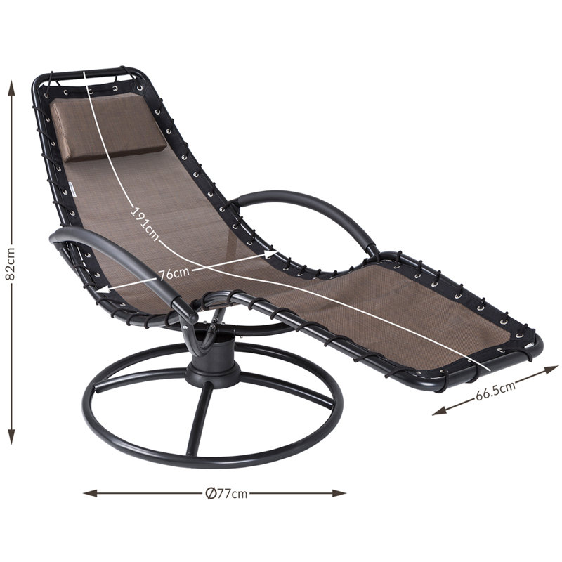 Mancheer Sun Lounger, Brown