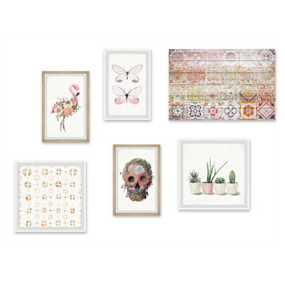 Adinel «Roses Fleurs d'Antan» Hexaptych