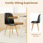  Ensemble de 2 chaises de cuisine modernes sans accoudoirs, capacité de charge de 330 lb, noir-901929209-901929210