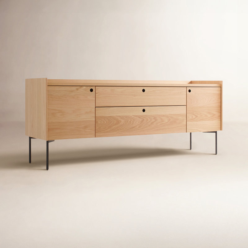 Peek 70'' Solid Wood Sideboard, White Oak