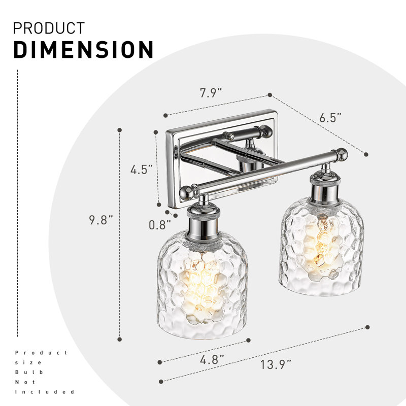 Lumley 2 - Light Dimmable Vanity Light, Chrome